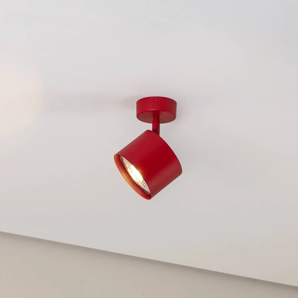 Argon Spot soffitto Chloe regolabile 1 luce, rosso