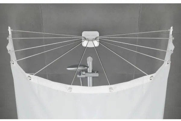 WENKO 23863100 - Supporto doccia 96x72 cm acciaio inox/bianco