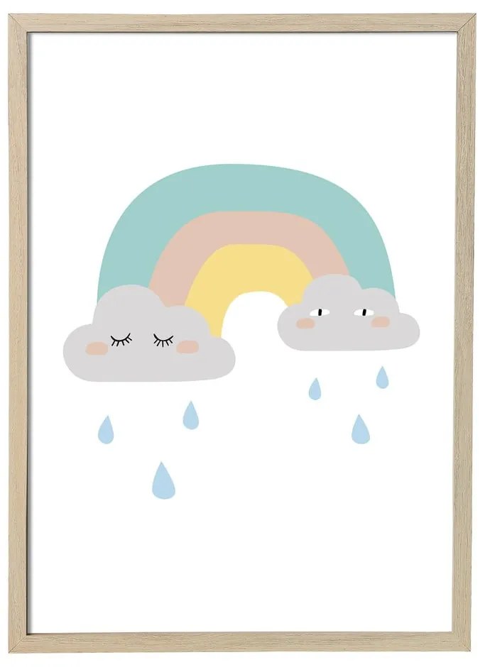 Poster da parete in cornice naturale Cornice, 55 x 75 cm Saida - Bloomingville Mini