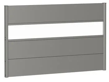 Frangivista con vetro in acciaio metallizzato grigio BIOHORT L 145 x H 91 cm, spessore 44 mm