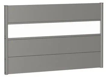 Frangivista in acciaio con vetro, grigio quarzo metallizzato 145 x 91 cm,spessore 44 mm