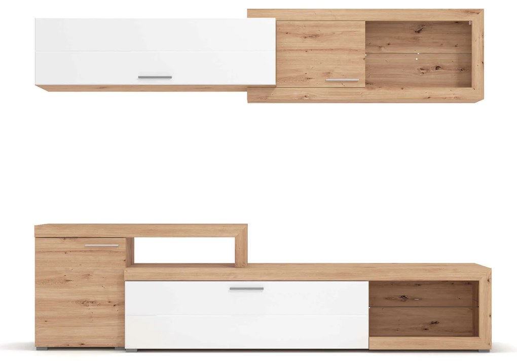 BILLIE - parete attrezzata quattro ante moderna minimal in legno