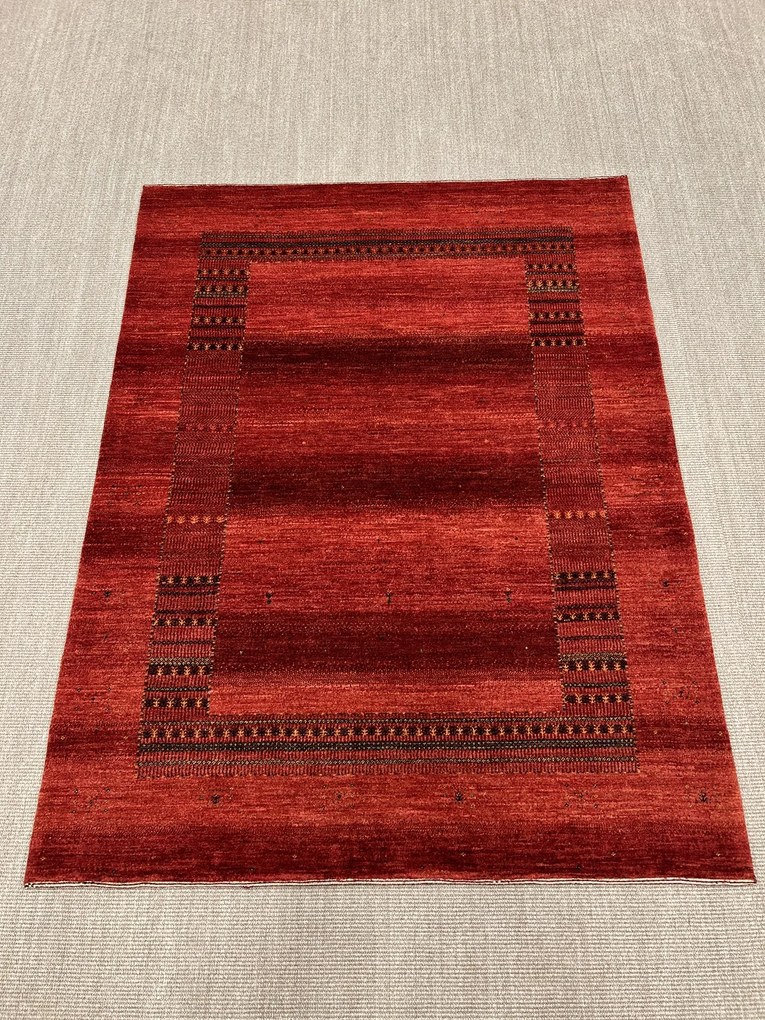 Loribaft Tappeto 200 x 150 Rosso (Iran) Annodato A Mano