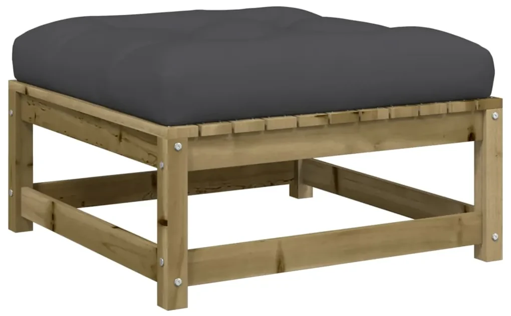 Set divani giardino 10 pz con cuscini legno impregnato di pino
