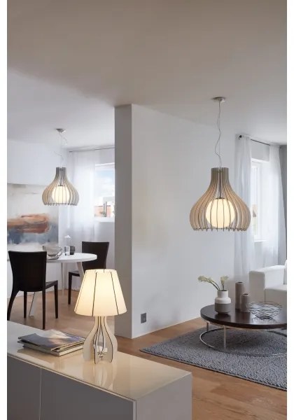 Eglo 96211 - Lampada a sospensione su cavo TINDORI 1xE27/60W/230V Ø 50 cm bianca