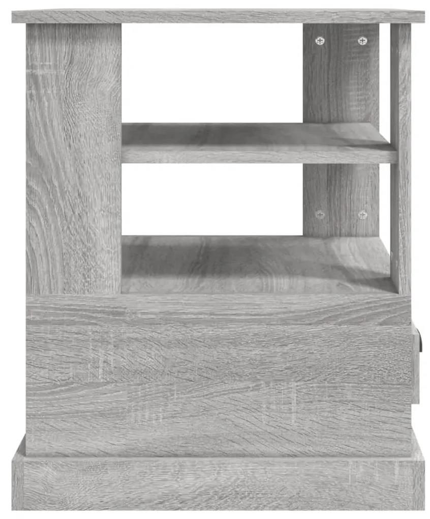 Tavolino Grigio Sonoma 50x50x60 cm in Legno Multistrato