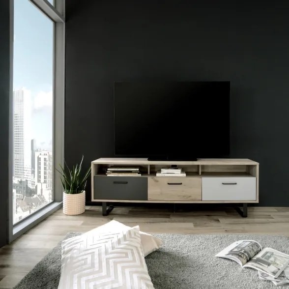 Mobile Porta TV 160 Cm Design Scandinavo Orlando Effetto Legno