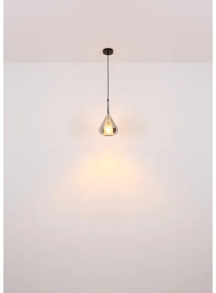 Globo 15542 - Lampadario a sospensione con filo GEEKY 1xE27/60W/230V diametro 20 cm nero