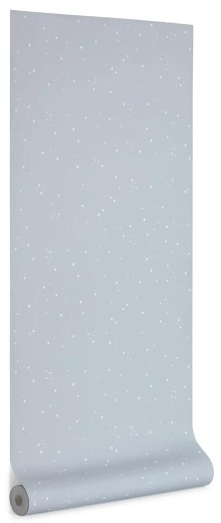 Kave Home - Carta da parati Ludmila grigia con stampa di stelle bianche 10 x 0,53 m FSC MIX Credit
