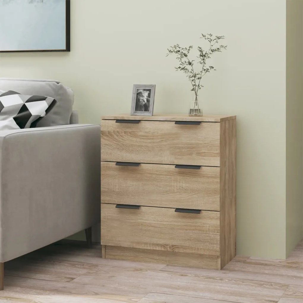 Credenza Rovere Sonoma 60x30x70 cm in Legno Multistrato