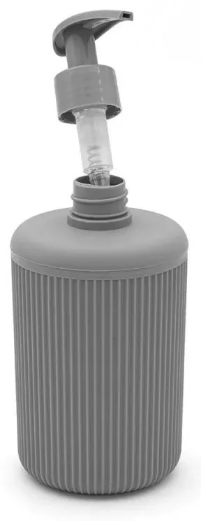 Set accessori bagno dispenser e portaspazzolini da appoggio grigio in plastica Ring