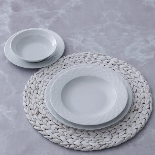 Set da tavola 24 pezzi bianco/porcellana