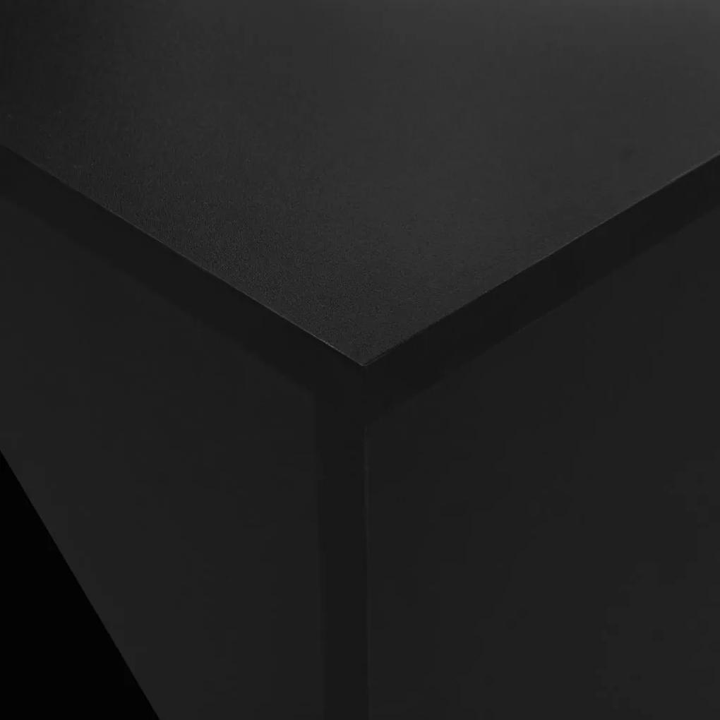 Tavolo da bar con mobiletto nero 115x59x200 cm