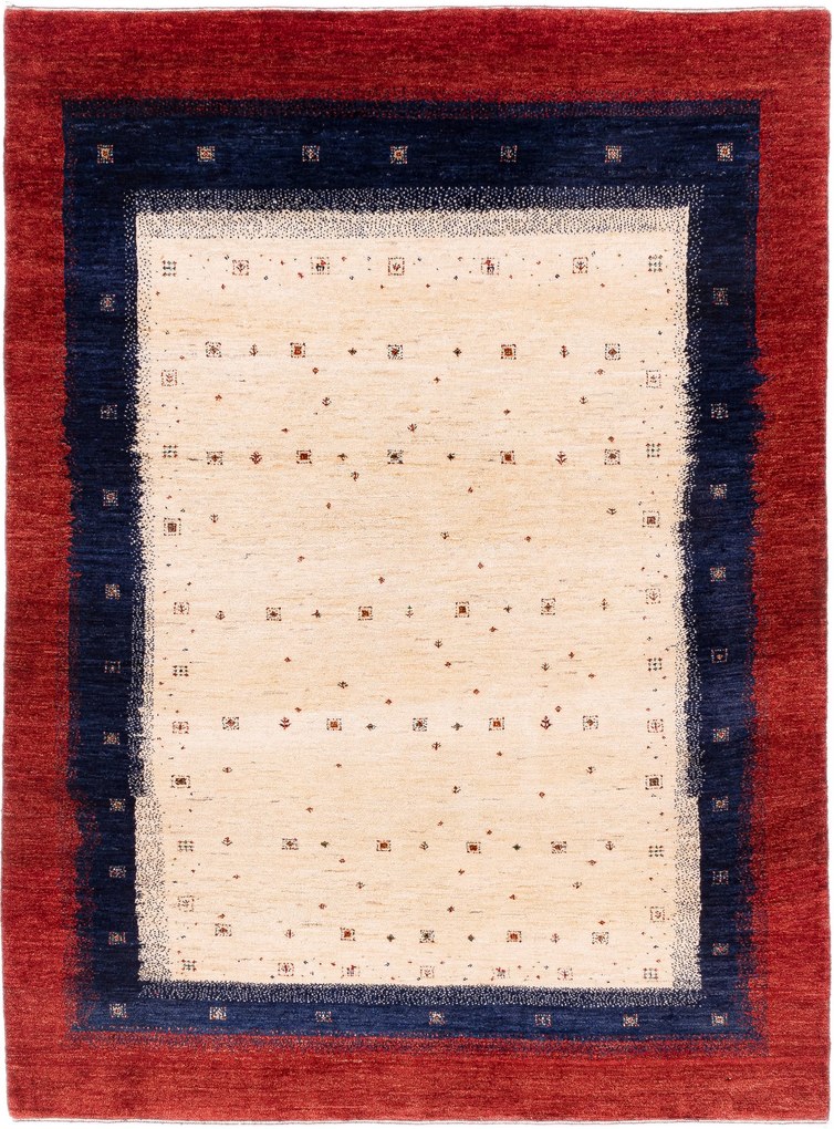 Loribaft Tappeto 200x150 Rosso (Iran) Annodato A Mano