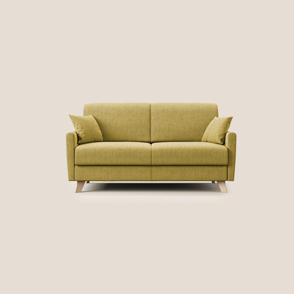 Edgar divano letto matrimoniale in tessuto felis impermeabile T03 giallo
