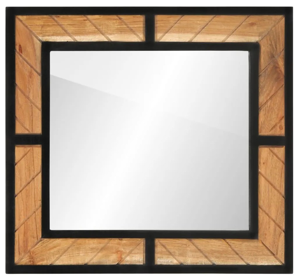 Specchio Da Bagno 60x1x55 Cm İn Legno Massello Di Acacia /