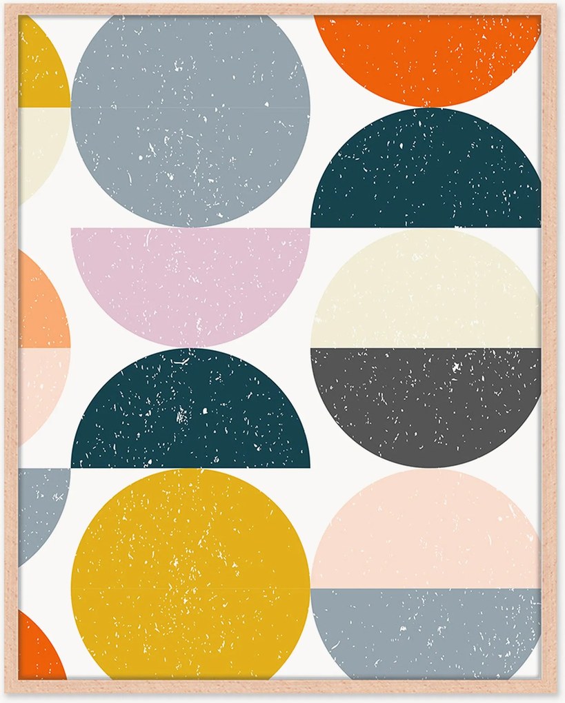 Stampa digitale incorniciata Geometric Shapes