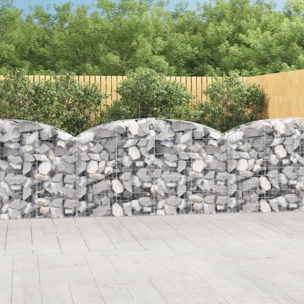 Cesto Gabbione Ad Arco 200x50x100/120 Cm Ferro Zincato /