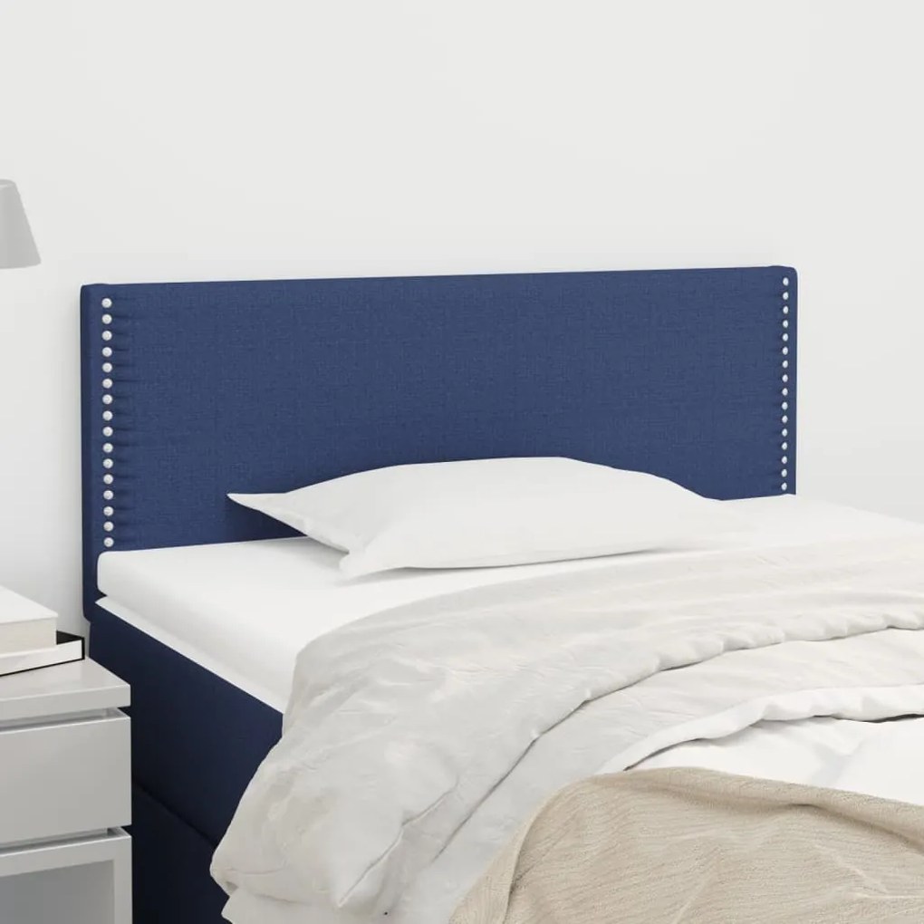 Testiera Blu 100x5x78/88 Cm İn Tessuto /