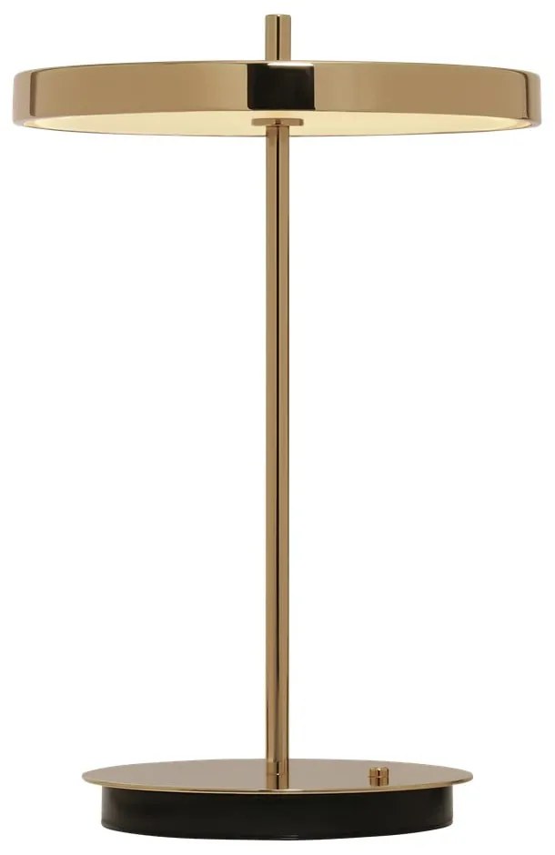 Lampada da tavolo a LED dimmerabile in oro con paralume in metallo (altezza 31 cm) Asteria Move - UMAGE