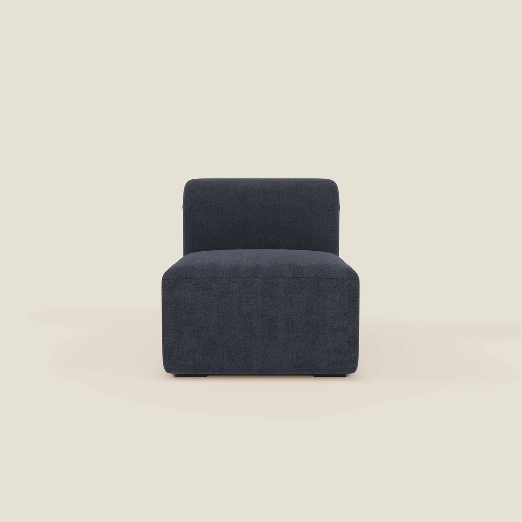 BonBon modulo centrale 70 cm – Poltrona o elemento componibile in tessuto smacchiabile T23 blu ardesia