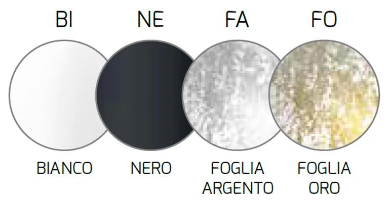 Plafoniera Moderna Tray Metallo Bianco Vetro Foglia Argento 4 Luci E27