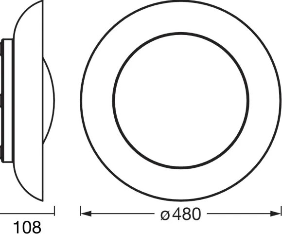Osram - Plafoniera LED dimmerabile ORBIS PLATE LED/45W/230V Ø48cm arancione/nero