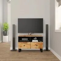 Mobile Porta TV 70x33x46 cm in Legno Massello di Mango cod mxl 25482