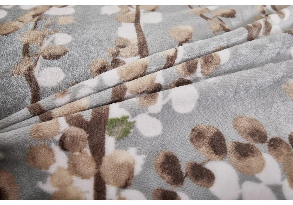 Set copripiumino e federa grigio in micropile per letto singolo 140x200 cm Branches – My House