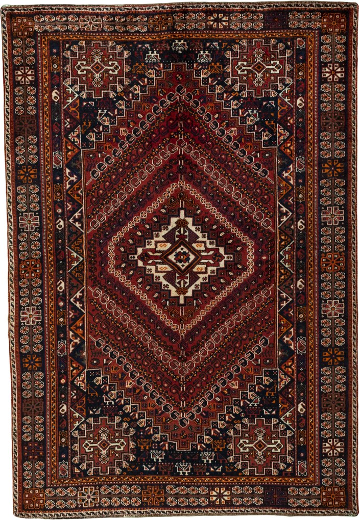 Shiraz Tappeto persiano 180x260 Rosso (Iran) Annodato A Mano