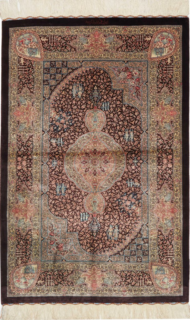 Ghom Tappeto persiano 120x80 (Iran) Annodato A Mano
