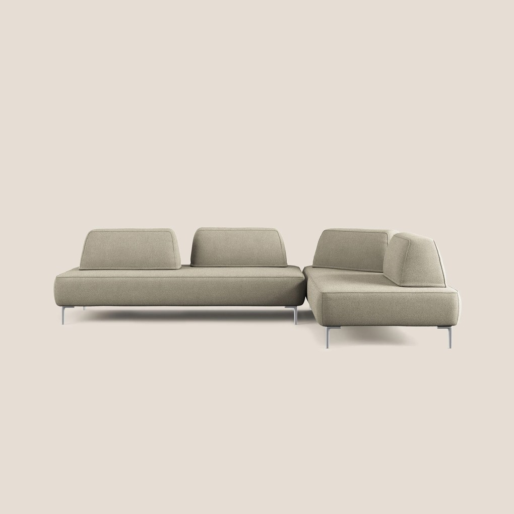 Newton divano angolare modulare con schienali movibili T07 beige