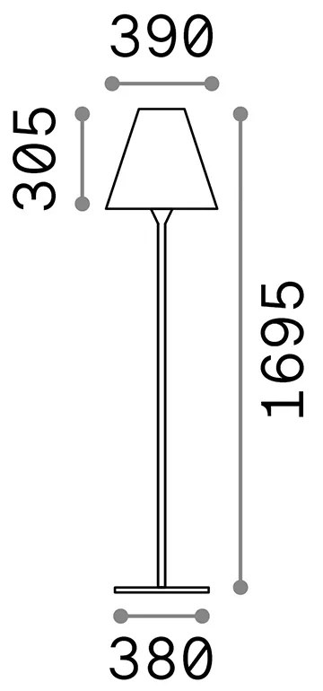 Piantana Moderna Itaca Metallo Bianco 1 Luce E27