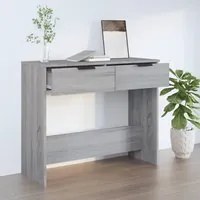 Tavolino Consolle Grigio Sonoma 90x36x75 cm Legno Multistrato cod mxl 7142