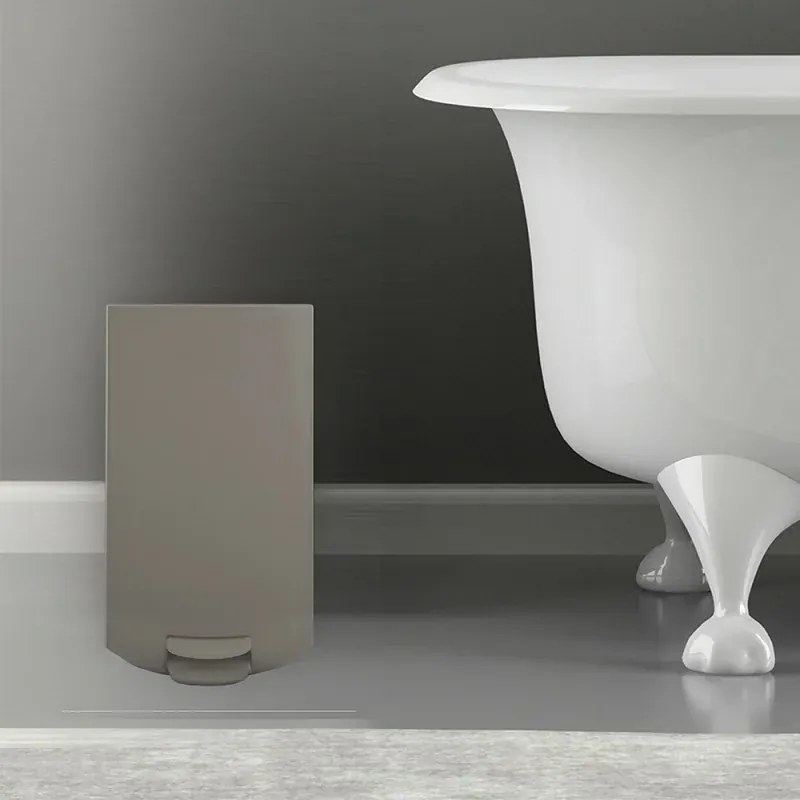 Pattumiera bagno 3 Lt tortora con apertura a pedale Orbix
