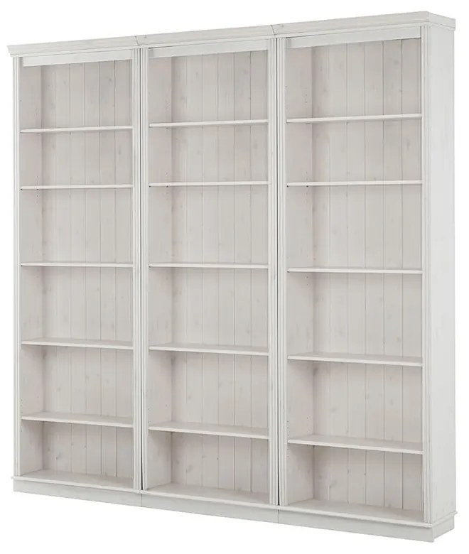 Libreria in legno di pino bianco 222x223 cm Anita - Støraa