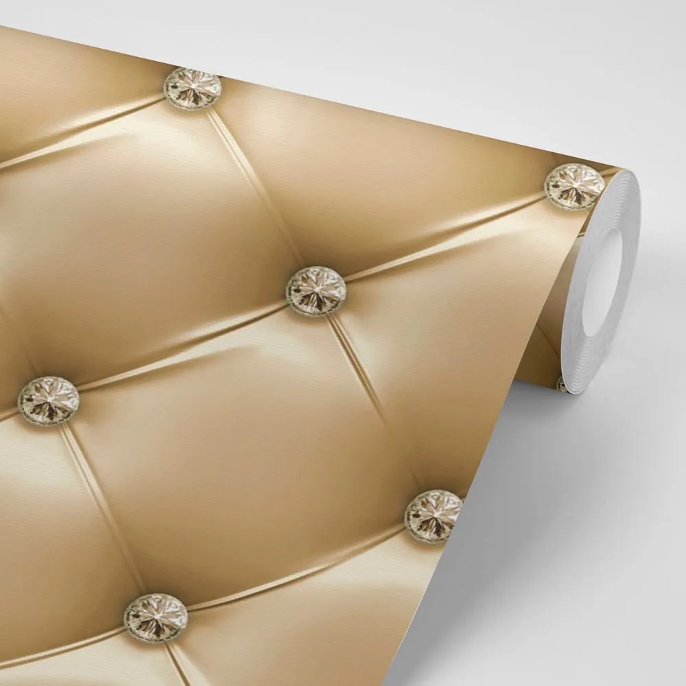 Carta da parati autoadesiva – Eleganza della pelle in oro