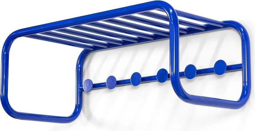 Attaccapanni da parete blu in metallo con scaffale 72 cm Retro – Spinder Design