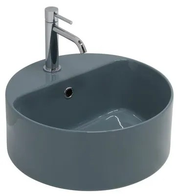 Lavabo da appoggio tondo in ceramica multicolore