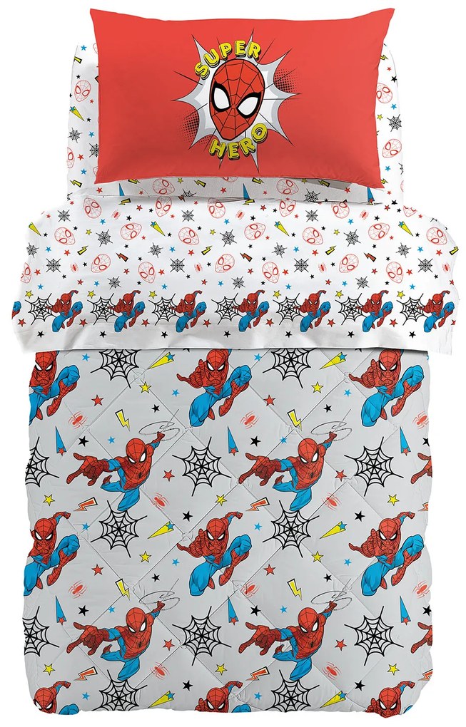 Trapunta in Cotone Spider-man Superhero Singolo Marvel