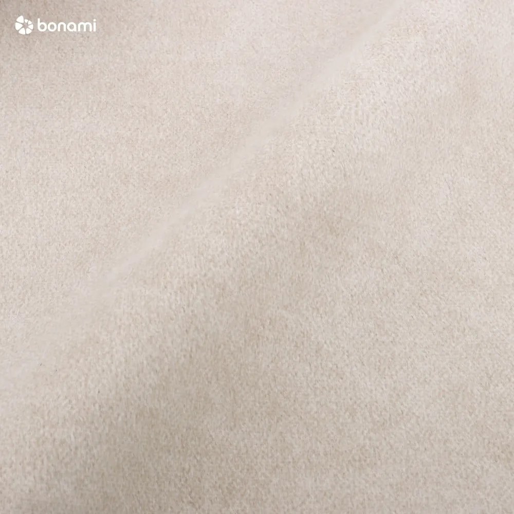 Letto matrimoniale imbottito beige con spazio contenitivo e rete 200x200 cm Rico - Ropez