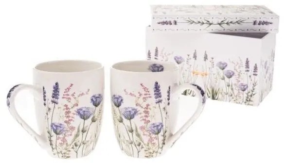 Tazze in set bianche in porcellana 2 pz 350 ml – Dakls