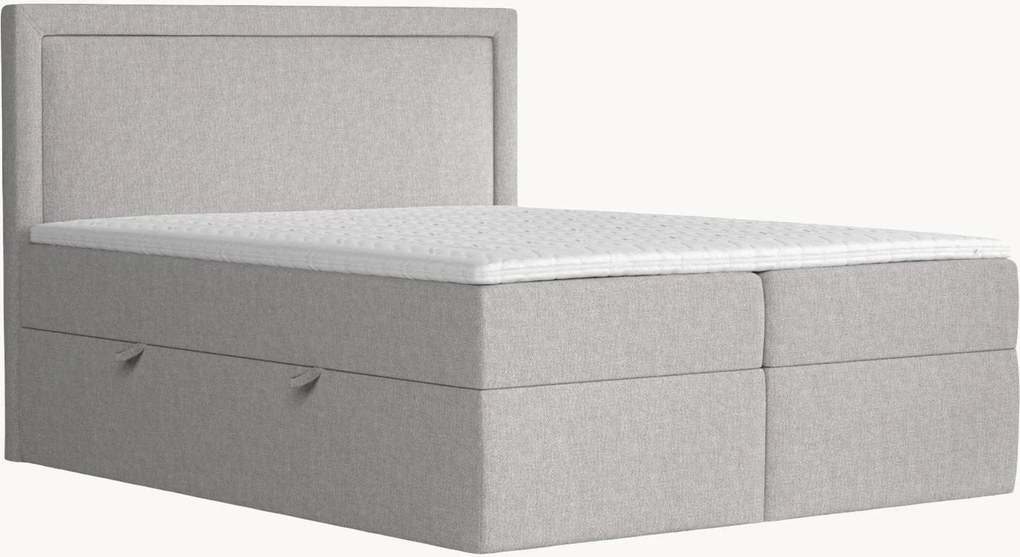 Letto boxspring fatto a mano con contenitore Maya, H3