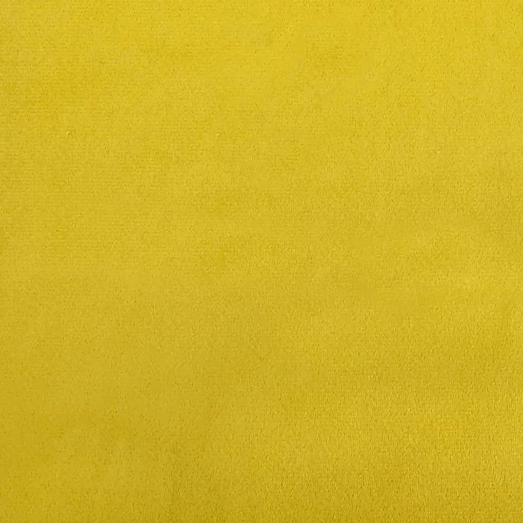 Divano Letto Estraibile con Materassi Giallo 100x200 cm Velluto