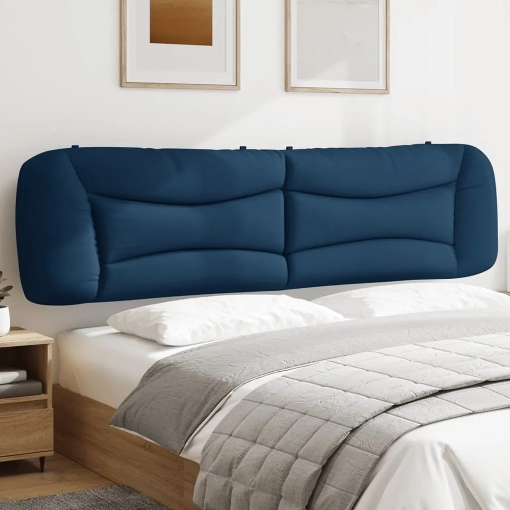 Cuscino Testiera Blu 200 Cm İn Tessuto /