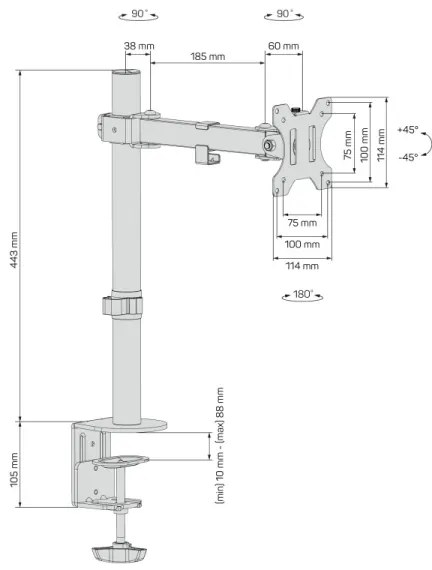 CONNECT IT CMF-3103-BK - Supporto universale per monitor 13-32” nero