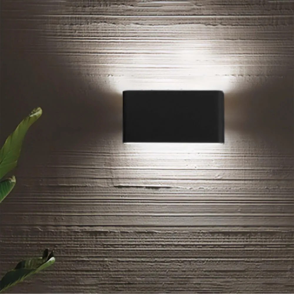 Applique LED 12W Bidirezione IP65 CCT Bianco Variabile - Nera Colore Bianco Variabile CCT