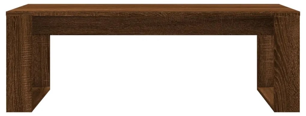 Tavolino salotto rovere marrone 102x50x35 cm legno multistrato