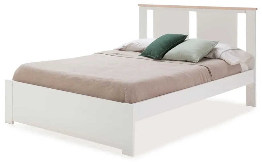 Letto matrimoniale bianco con griglia 140x190 cm Enara - Marckeric