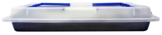 Teglia da forno con coperchio TORO 42x3,8x29 cm, nero/blu